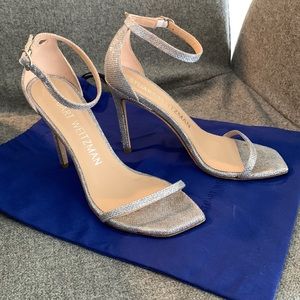 Stuart Weitzman Nudist heels sz 8 Silver